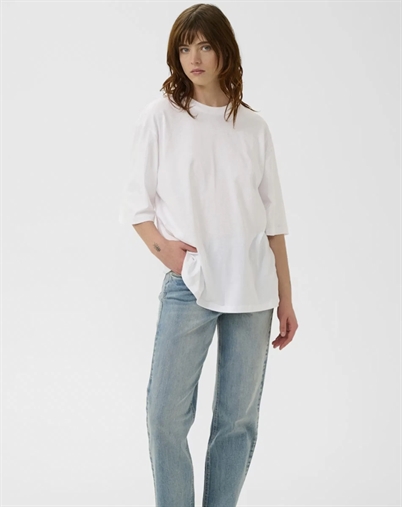 Gestuz - GZSimma Emb T-shirt - Bright White